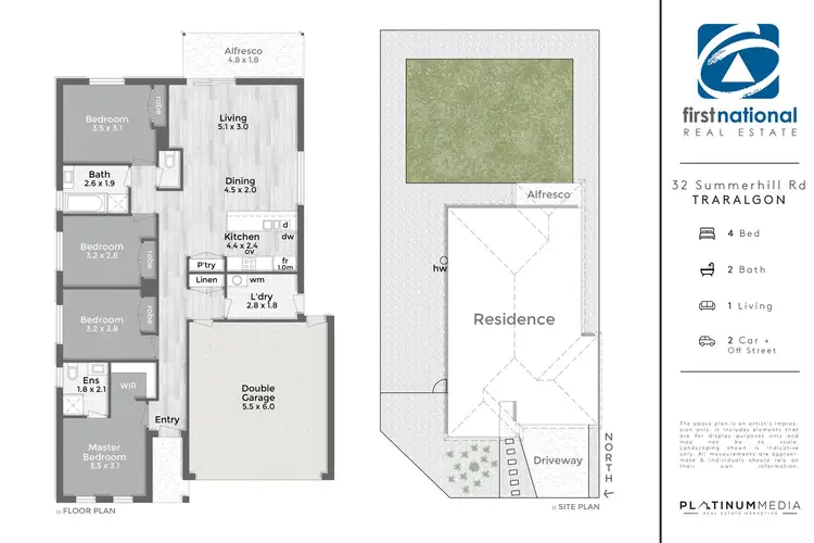 Floorplan of Homely house listing, 32 Summerhill Road, Traralgon VIC 3844