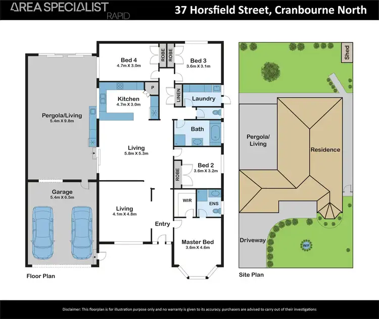 Floorplan of Homely house listing, 37 Horsfield Street, Cranbourne North VIC 3977
