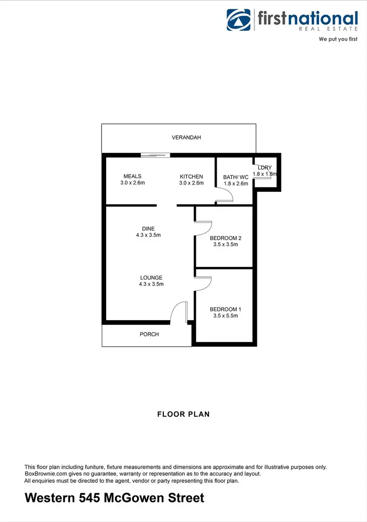 Floorplan of Homely house listing, 545 McGowen Street, Broken Hill NSW 2880
