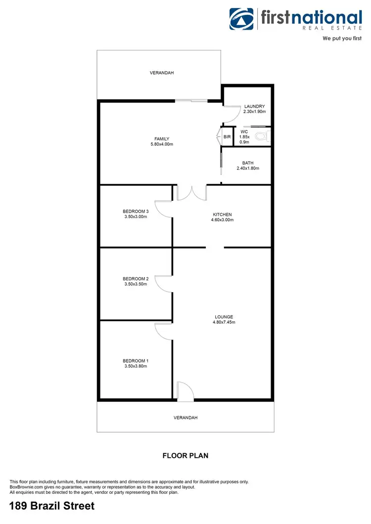 Floorplan of Homely house listing, 189 Brazil Street, Broken Hill NSW 2880