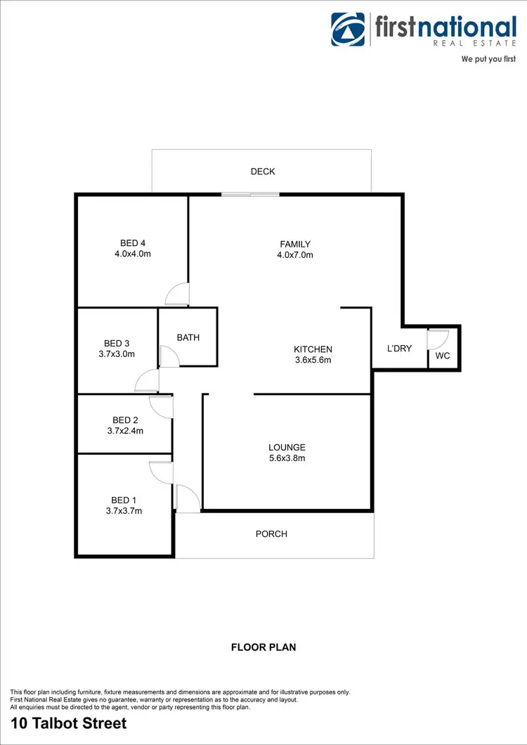 Floorplan of Homely house listing, 10 Talbot Street, Broken Hill NSW 2880