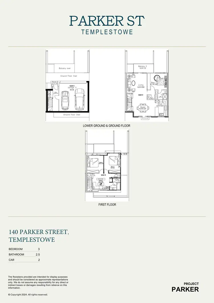 Floorplan of Homely townhouse listing, Unit 3/140 Parker Street, Templestowe VIC 3106