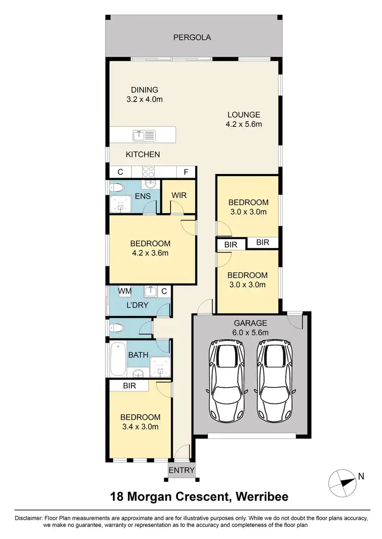 Floorplan of Homely house listing, 18 Morgan Crescent, Werribee VIC 3030