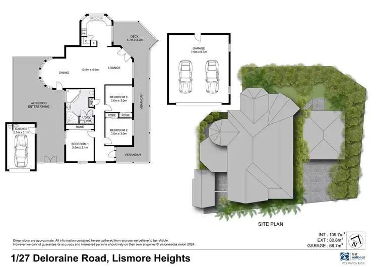 Floorplan of Homely villa listing, 1/27 Deloraine Road, Lismore Heights NSW 2480