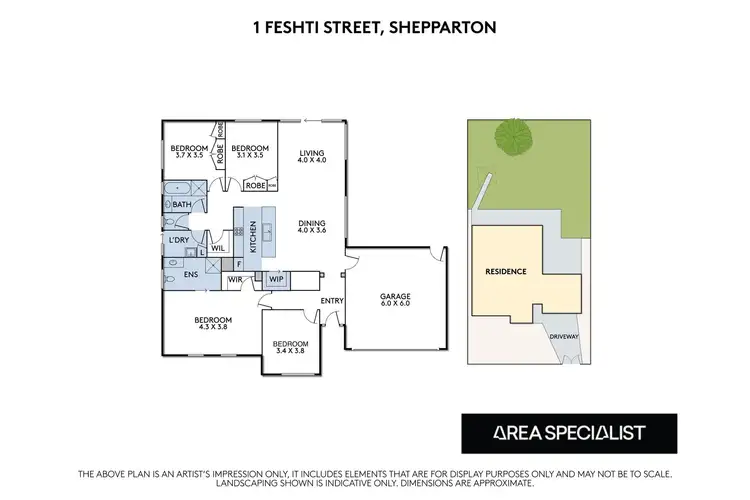 Floorplan of Homely house listing, 1 Feshti Street, Shepparton VIC 3630