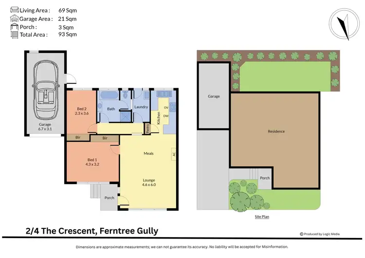 Floorplan of Homely unit listing, 2/4 The Crescent, Ferntree Gully VIC 3156