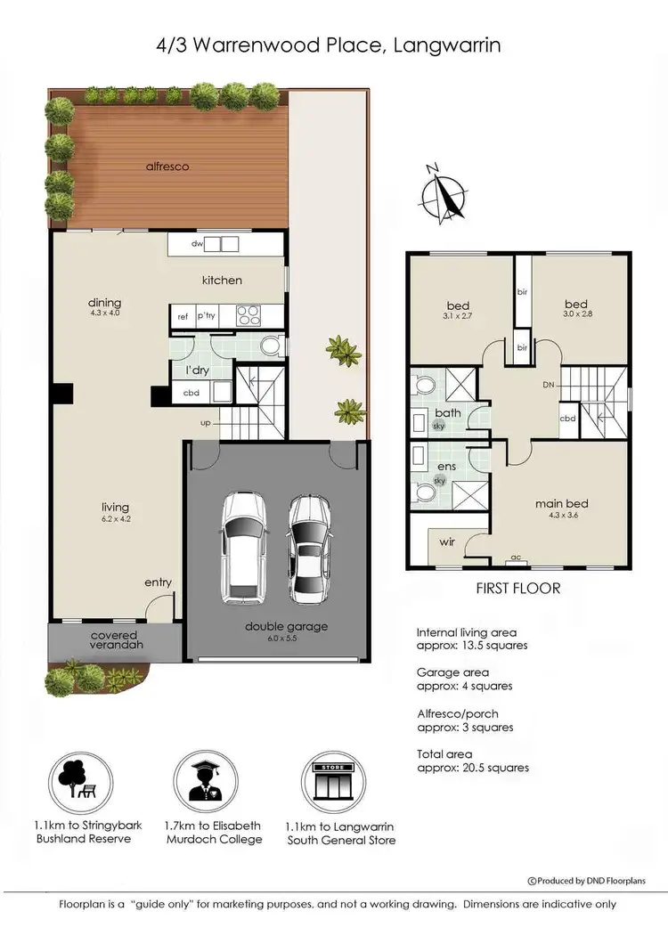 Floorplan of Homely townhouse listing, 4/3 Warrenwood Place, Langwarrin VIC 3910