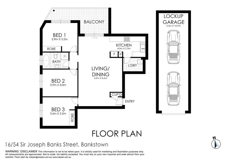 Floorplan of Homely unit listing, 16/54 Sir Joseph Banks Street, Bankstown NSW 2200