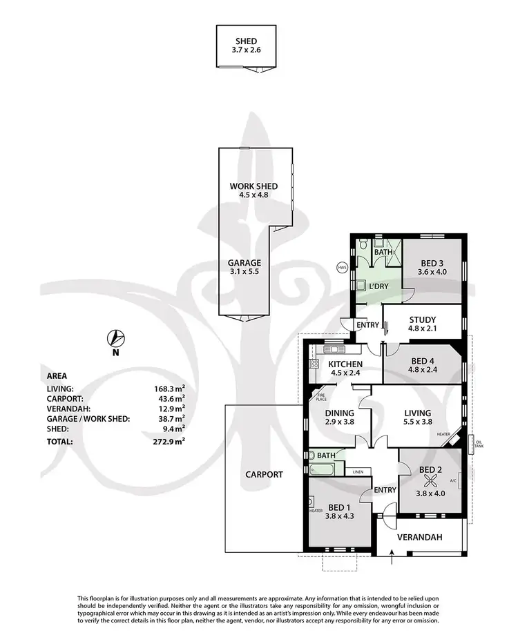 Floorplan of Homely house listing, 14 St Georges Avenue, Glandore SA 5037