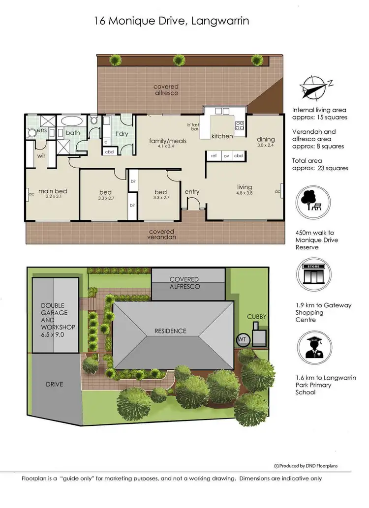 Floorplan of Homely house listing, 16 Monique Drive, Langwarrin VIC 3910