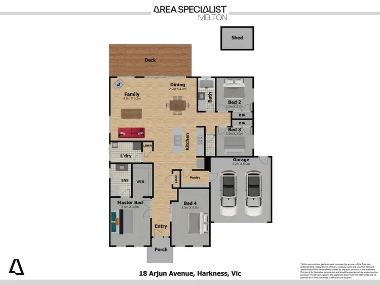 Floorplan of Homely house listing, 18 Arjun Avenue, Harkness VIC 3337