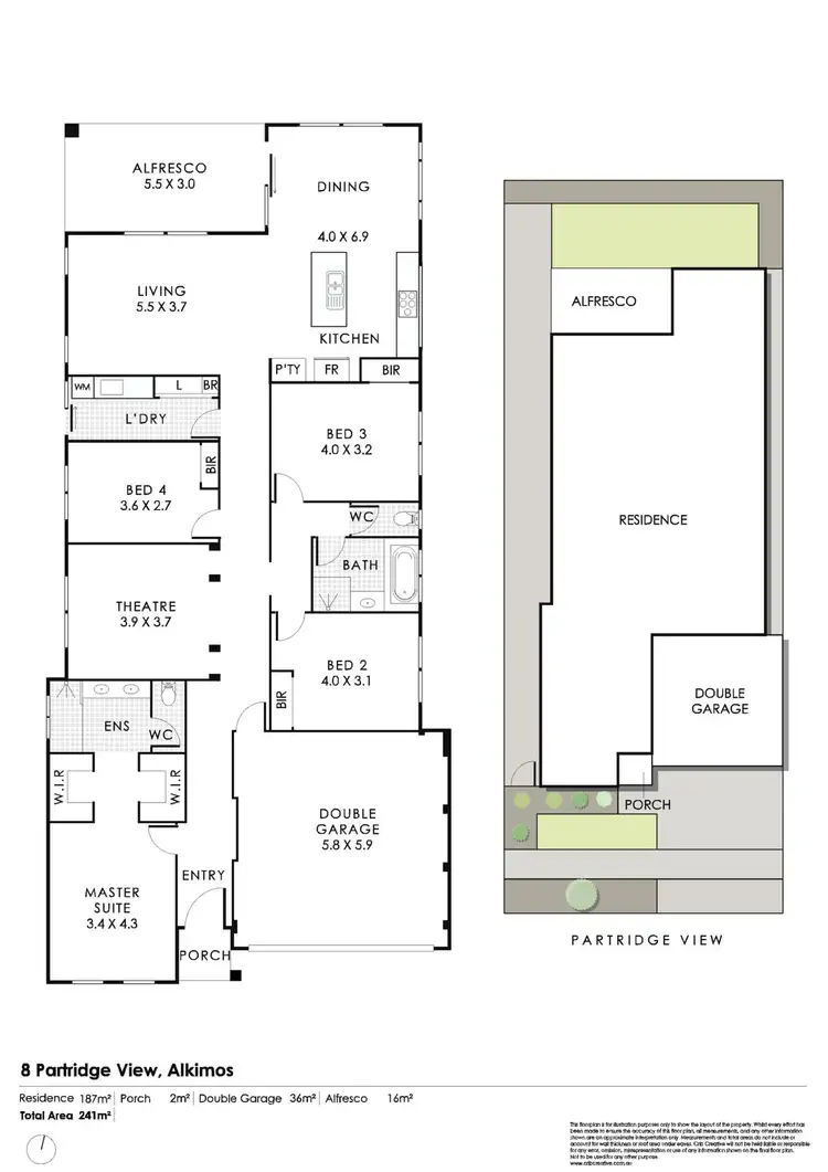 Floorplan of Homely house listing, 8 Partridge View, Alkimos WA 6038