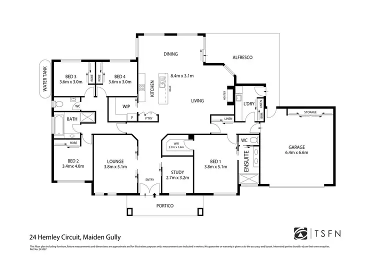 Floorplan of Homely house listing, 24 Hemley Circuit, Maiden Gully VIC 3551