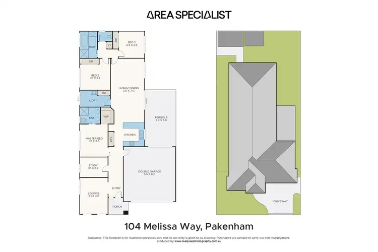 Floorplan of Homely house listing, 104 Melissa Way, Pakenham VIC 3810