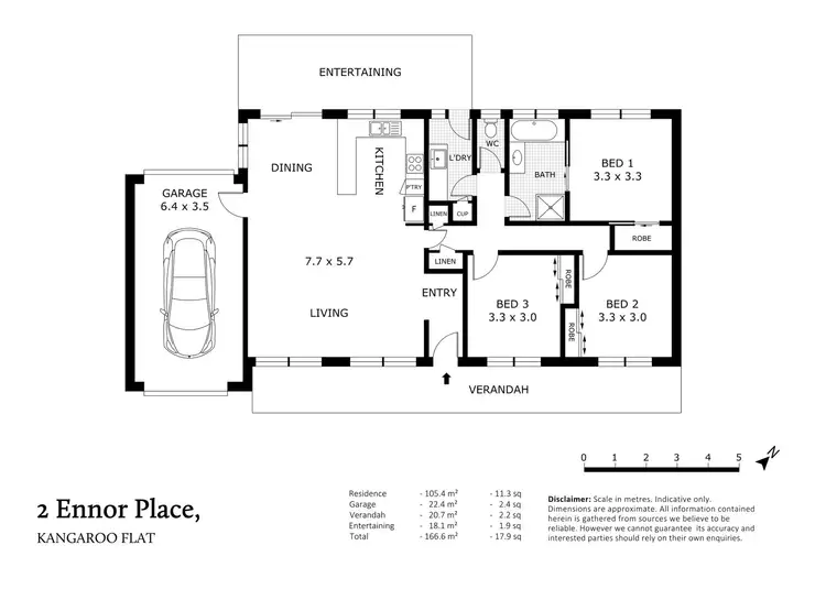 Floorplan of Homely house listing, 2 Ennor Place, Kangaroo Flat VIC 3555