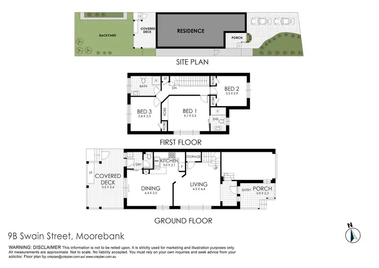 Floorplan of Homely semi-detached listing, 9B Swain Street, Moorebank NSW 2170
