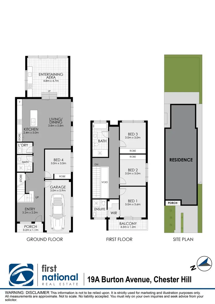 Floorplan of Homely semi-detached listing, 19A Burton Avenue, Chester Hill NSW 2162