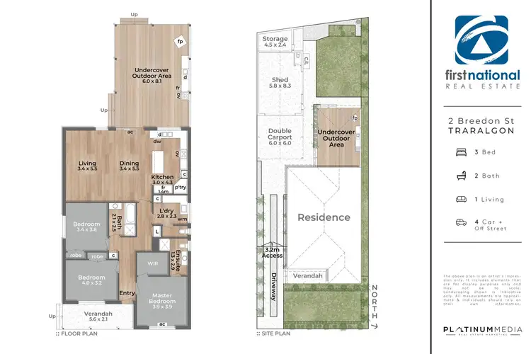 Floorplan of Homely house listing, 2 Breedon Street, Traralgon VIC 3844