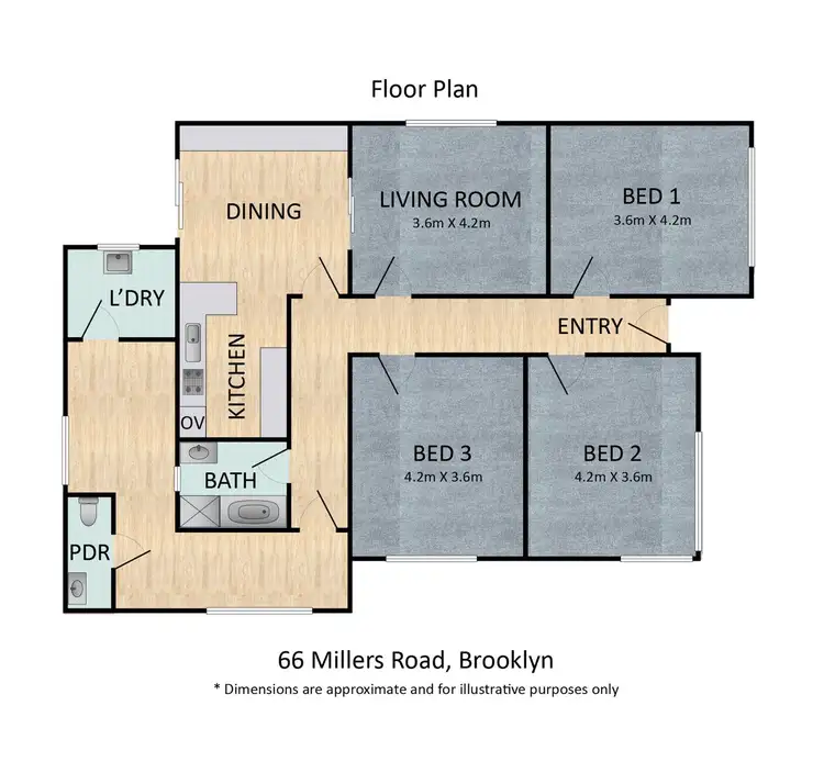 Floorplan of Homely house listing, 66 Millers Road, Brooklyn VIC 3012