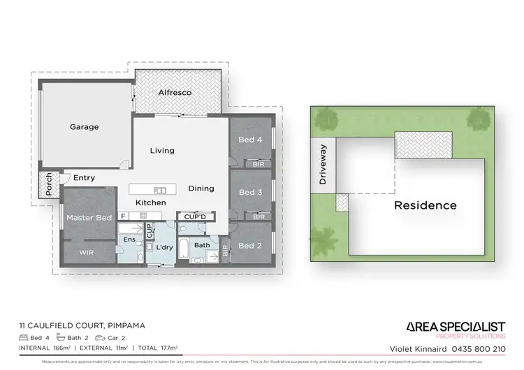 Floorplan of Homely semi-detached listing, 2/11 Caulfield Court, Pimpama QLD 4209