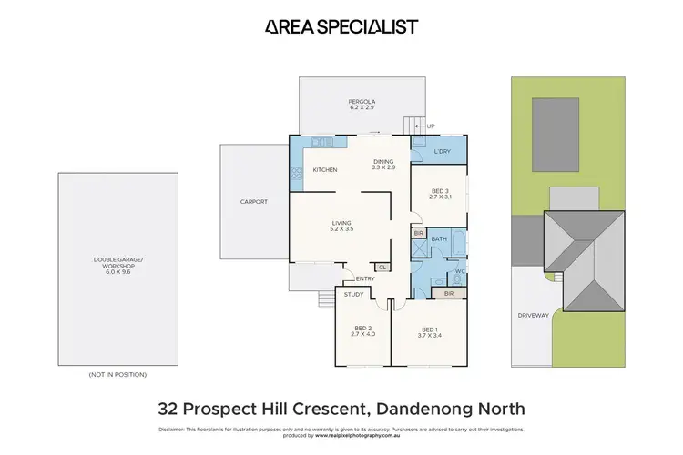 Floorplan of Homely house listing, 32 Prospect Hill Crescent, Dandenong North VIC 3175