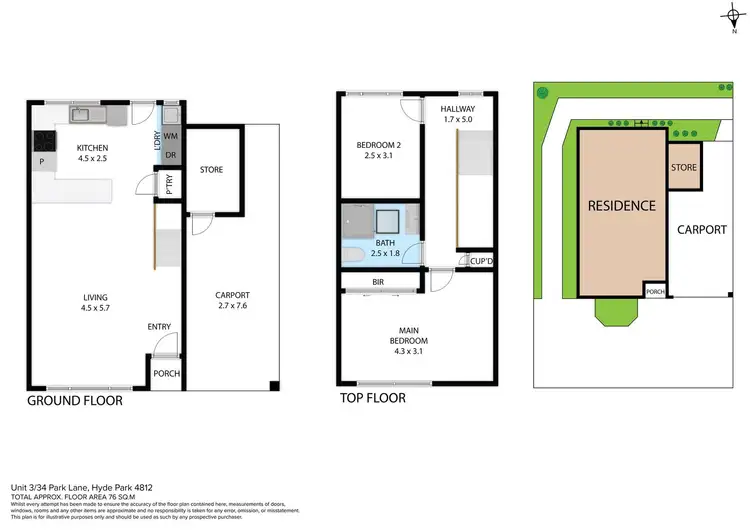 Floorplan of Homely townhouse listing, 3/34 Park Lane, Hyde Park QLD 4812