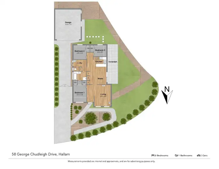 Floorplan of Homely house listing, 58 George Chudleigh Drive, Hallam VIC 3803