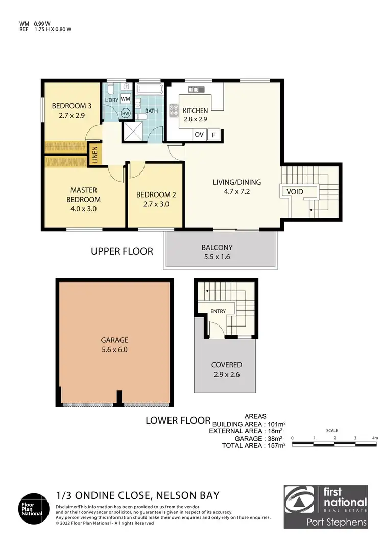 Floorplan of Homely townhouse listing, 2/3 Ondine Close, Nelson Bay NSW 2315