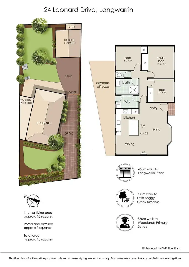 Floorplan of Homely house listing, 24 Leonard Drive, Langwarrin VIC 3910