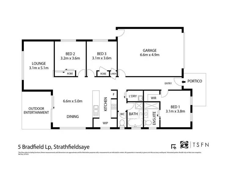Floorplan of Homely house listing, 5 Bradfield Loop, Strathfieldsaye VIC 3551