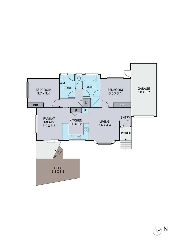 Floorplan of Homely unit listing, 2/64 Vinter Avenue, Croydon VIC 3136