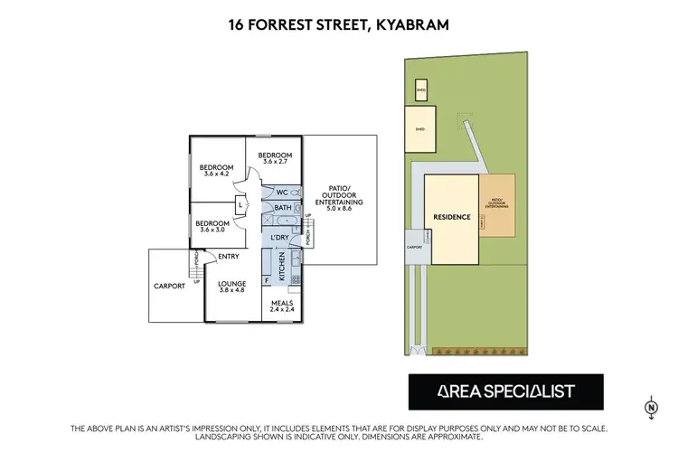 Floorplan of Homely house listing, 16 Forrest Street, Kyabram VIC 3620