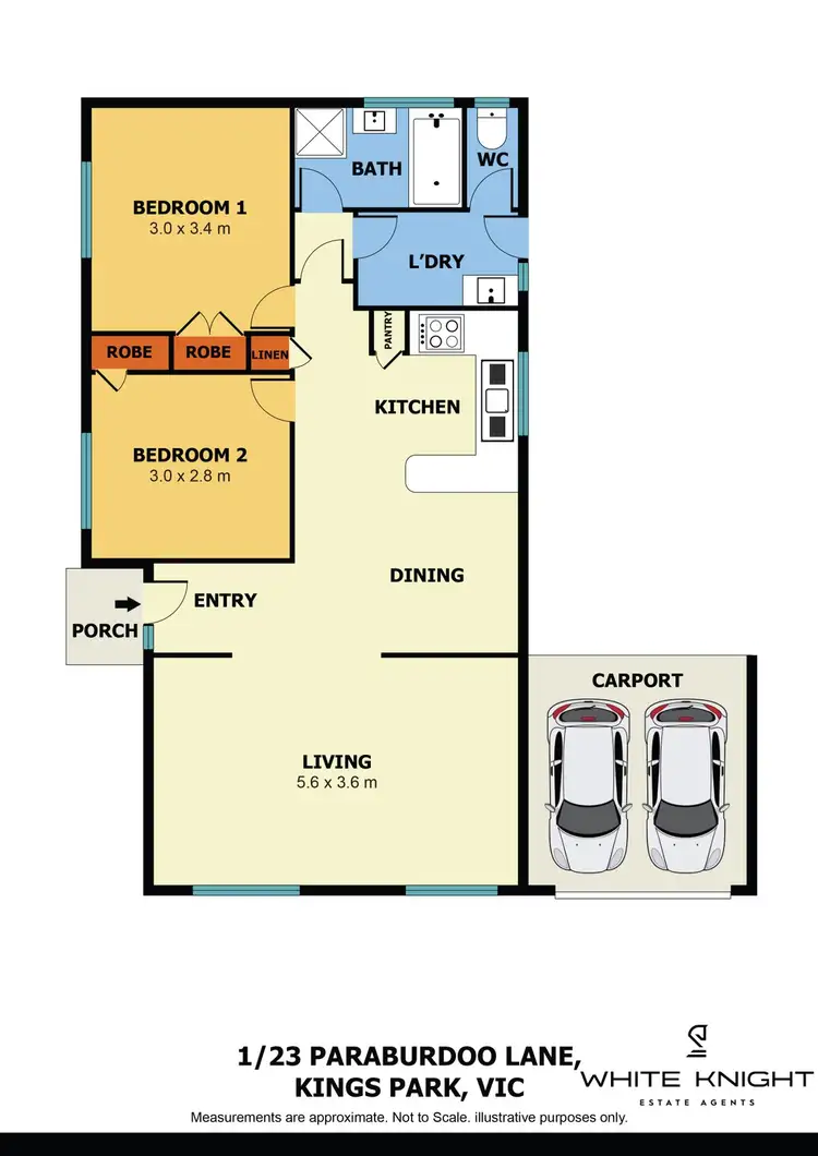 Floorplan of Homely unit listing, 1/23 Paraburdoo Lane, Kings Park VIC 3021