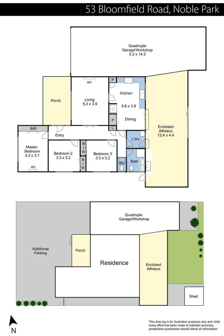 Floorplan of Homely house listing, 53 Bloomfield Road, Noble Park VIC 3174