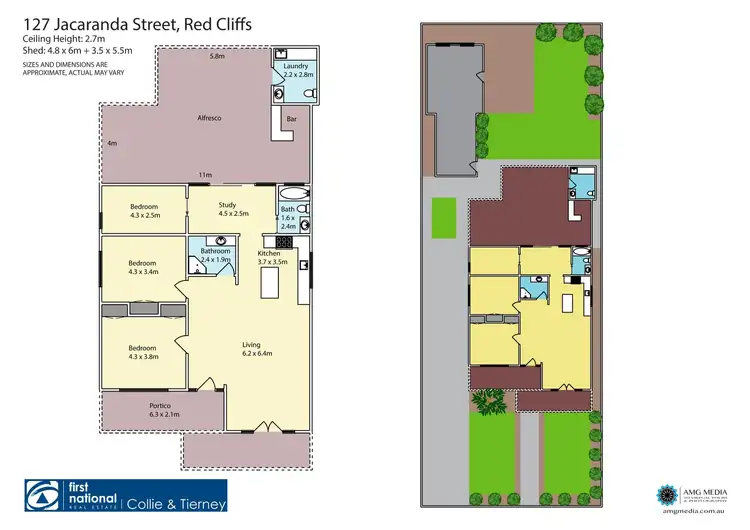 Floorplan of Homely house listing, 127 Jacaranda Street, Red Cliffs VIC 3496