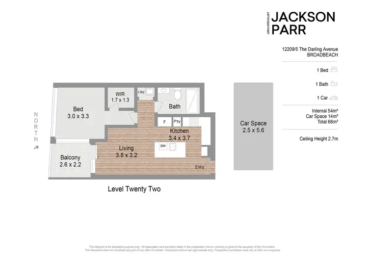 Floorplan of Homely unit listing, 12209/5 The Darling Avenue, Broadbeach QLD 4218