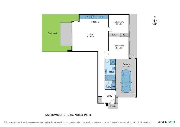 Floorplan of Homely unit listing, 5/2 Bowmore Road, Noble Park VIC 3174