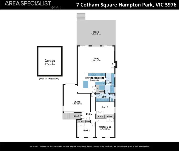 Floorplan of Homely house listing, 7 Cotham Square, Hampton Park VIC 3976