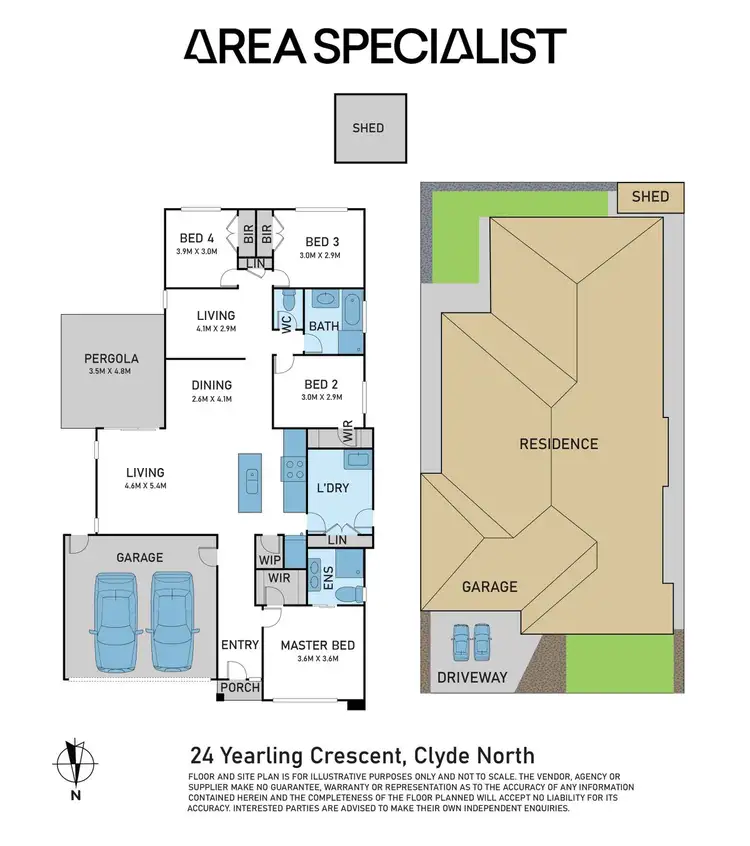 Floorplan of Homely house listing, 24 Yearling Crescent, Clyde North VIC 3978