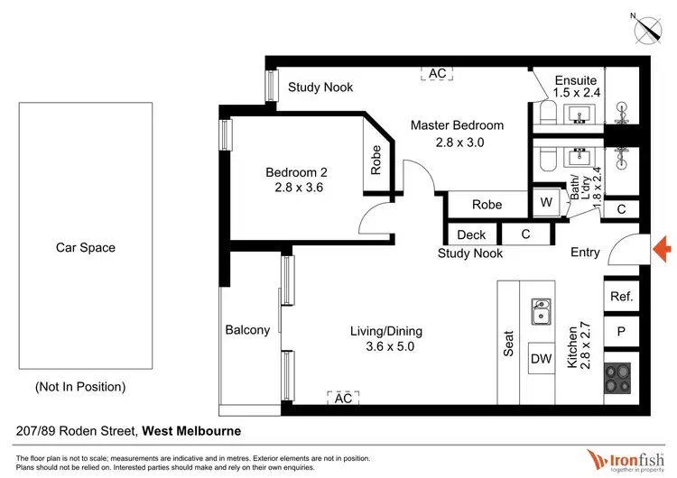 Floorplan of Homely apartment listing, 207/89 Roden Street, West Melbourne VIC 3003