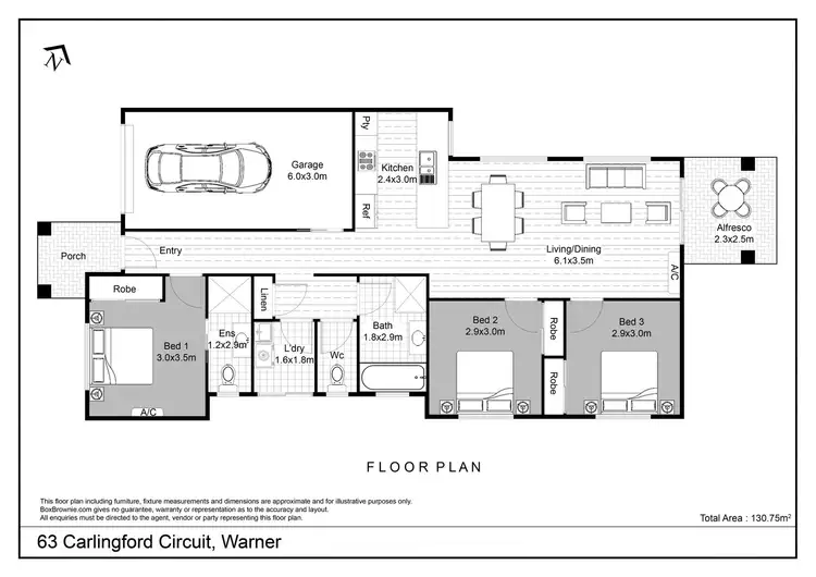 Floorplan of Homely house listing, 63 Carlingford Circuit, Warner QLD 4500