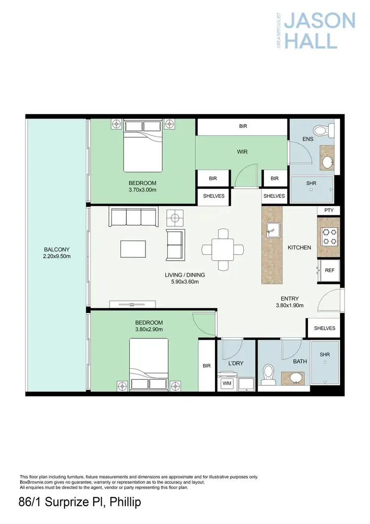 Floorplan of Homely apartment listing, 86/1 Surprize Place, Phillip ACT 2606