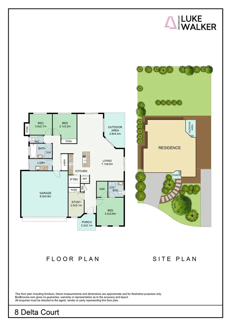 Floorplan of Homely house listing, 8 Delta Court, Mildura VIC 3500