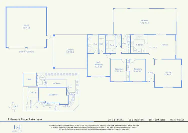 Floorplan of Homely house listing, 1 Harness Place, Pakenham VIC 3810