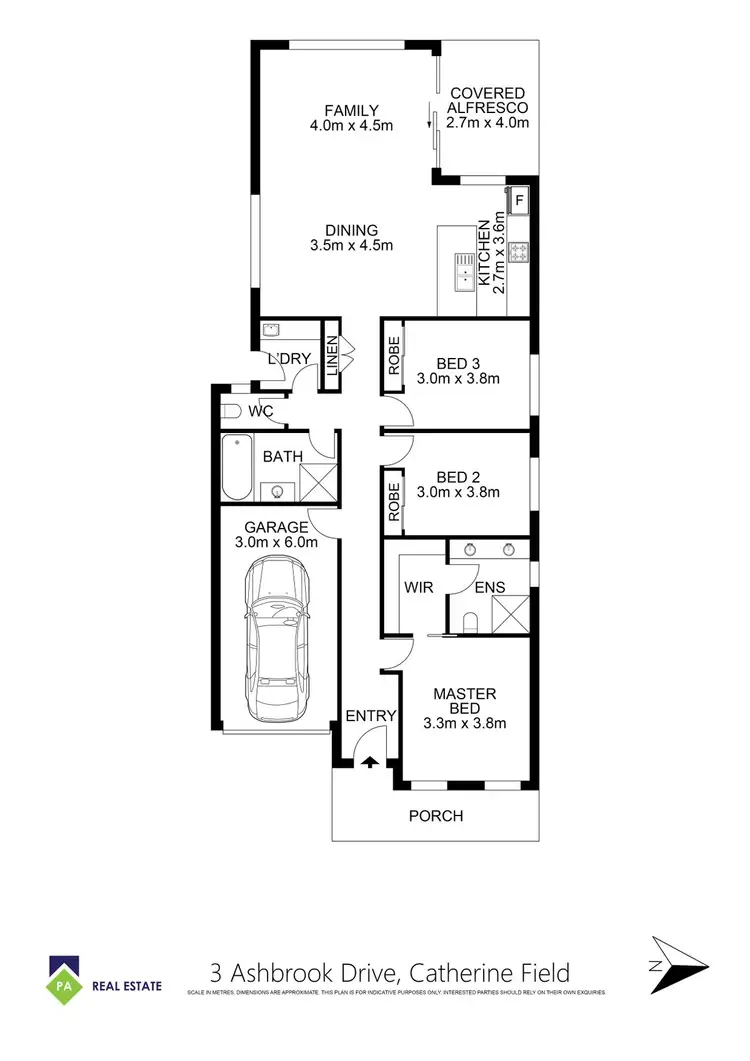 Floorplan of Homely house listing, 3 Ashbrook Drive, Catherine Field NSW 2557