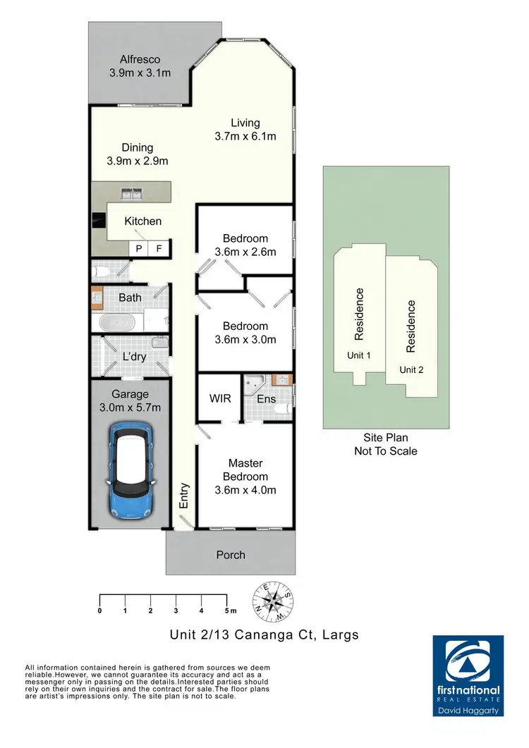 Floorplan of Homely semi-detached listing, 2/13 Cananga Court, Largs NSW 2320