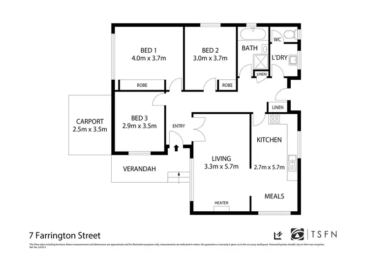 Floorplan of Homely house listing, 7 Farrington Street, Kennington VIC 3550