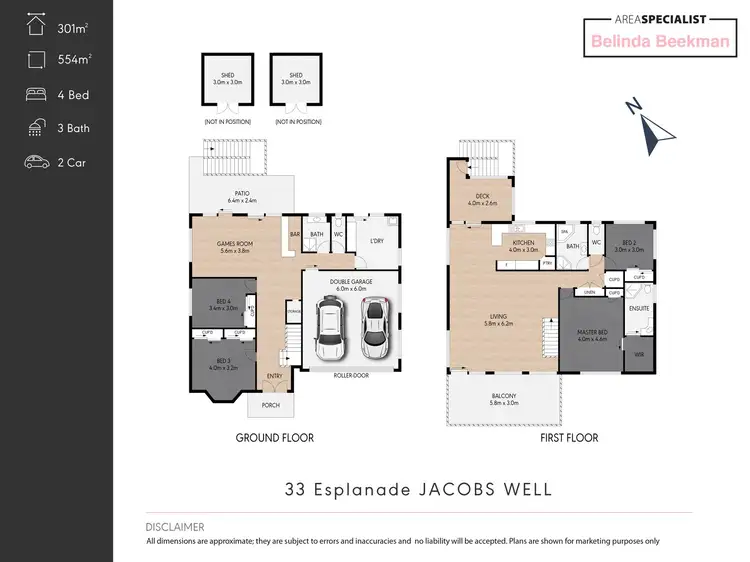 Floorplan of Homely house listing, 33 Esplanade, Jacobs Well QLD 4208