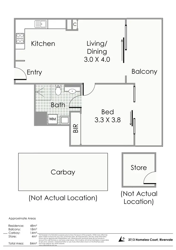 Floorplan of Homely apartment listing, 37/3 Homelea Court, Rivervale WA 6103