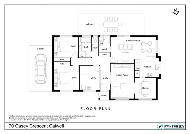 Floorplan of Homely house listing, 70 Casey Crescent, Calwell ACT 2905